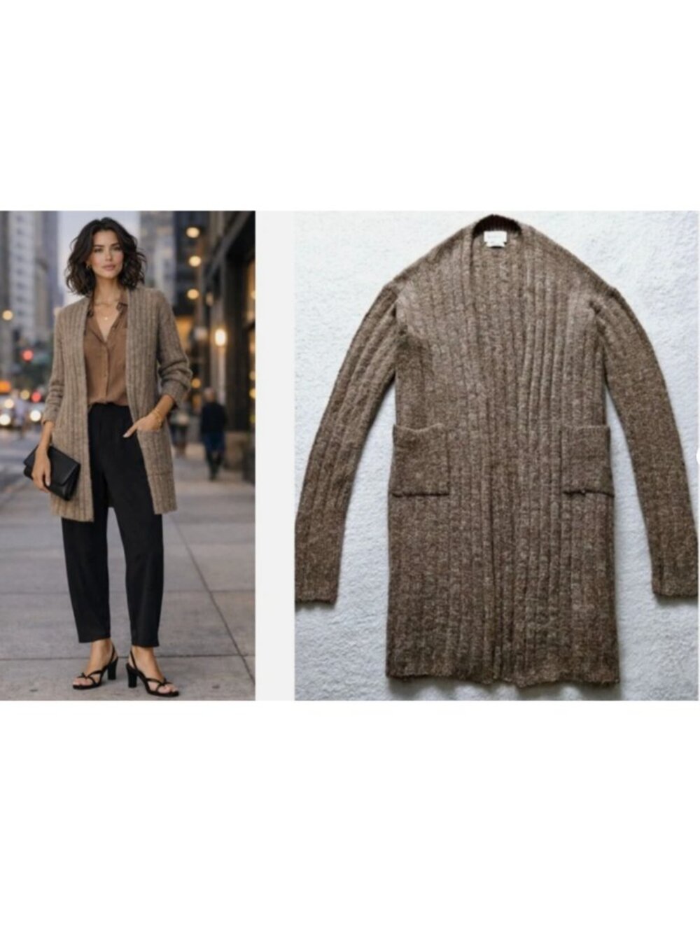 ELEVEN SIX "heavy baby-alpaca blend* cardigan cardi-coat goop sweater $658 s/m